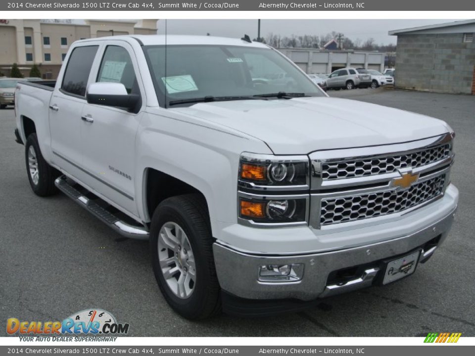2014 Chevrolet Silverado 1500 LTZ Crew Cab 4x4 Summit White / Cocoa/Dune Photo #1
