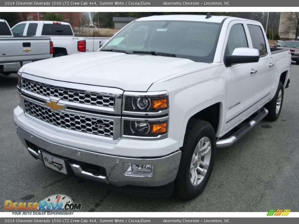 2014 Chevrolet Silverado 1500 LTZ Crew Cab 4x4 Summit White / Cocoa/Dune Photo #2