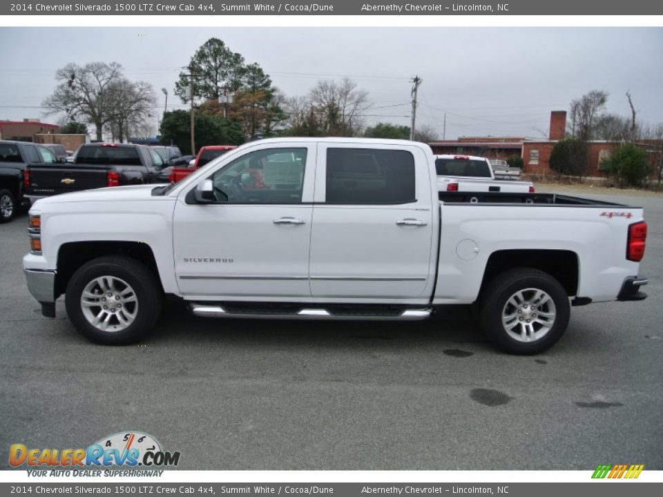 2014 Chevrolet Silverado 1500 LTZ Crew Cab 4x4 Summit White / Cocoa/Dune Photo #3