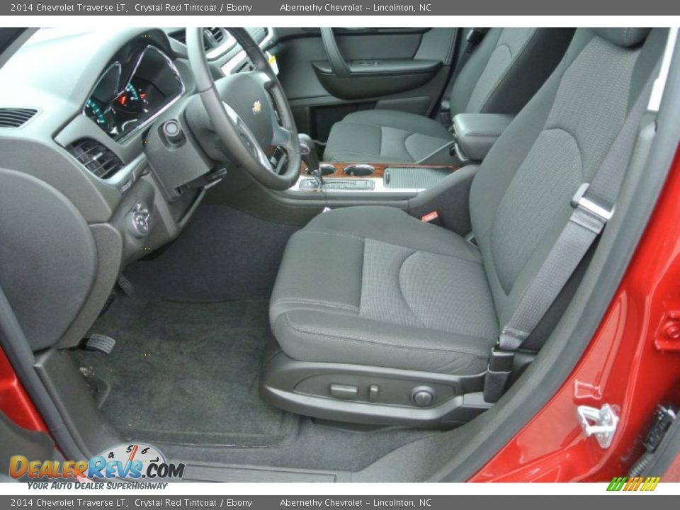 Ebony Interior - 2014 Chevrolet Traverse LT Photo #8