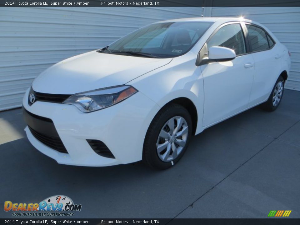 2014 Toyota Corolla LE Super White / Amber Photo #7