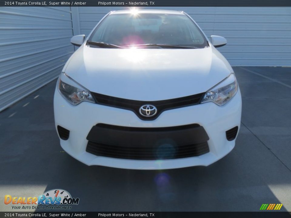 2014 Toyota Corolla LE Super White / Amber Photo #8