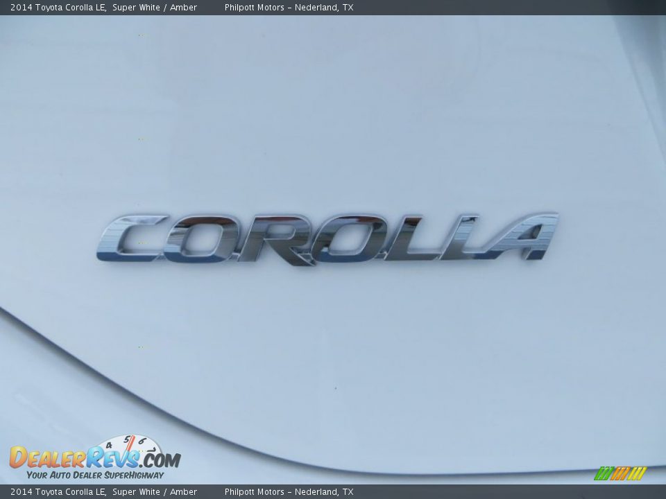 2014 Toyota Corolla LE Super White / Amber Photo #13
