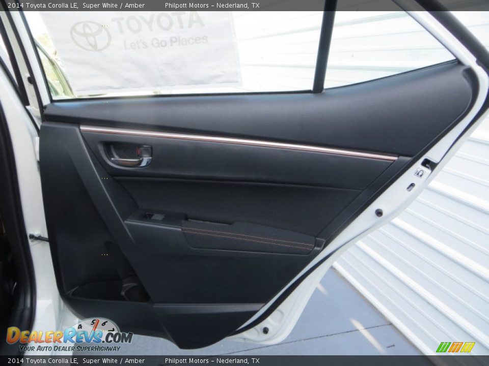 2014 Toyota Corolla LE Super White / Amber Photo #19