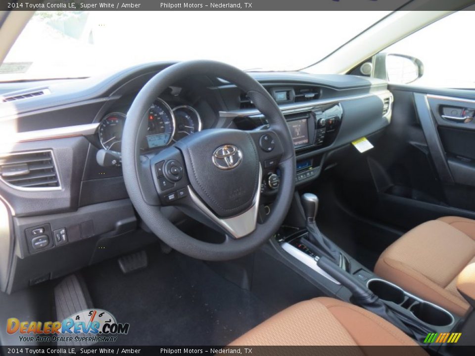 2014 Toyota Corolla LE Super White / Amber Photo #25