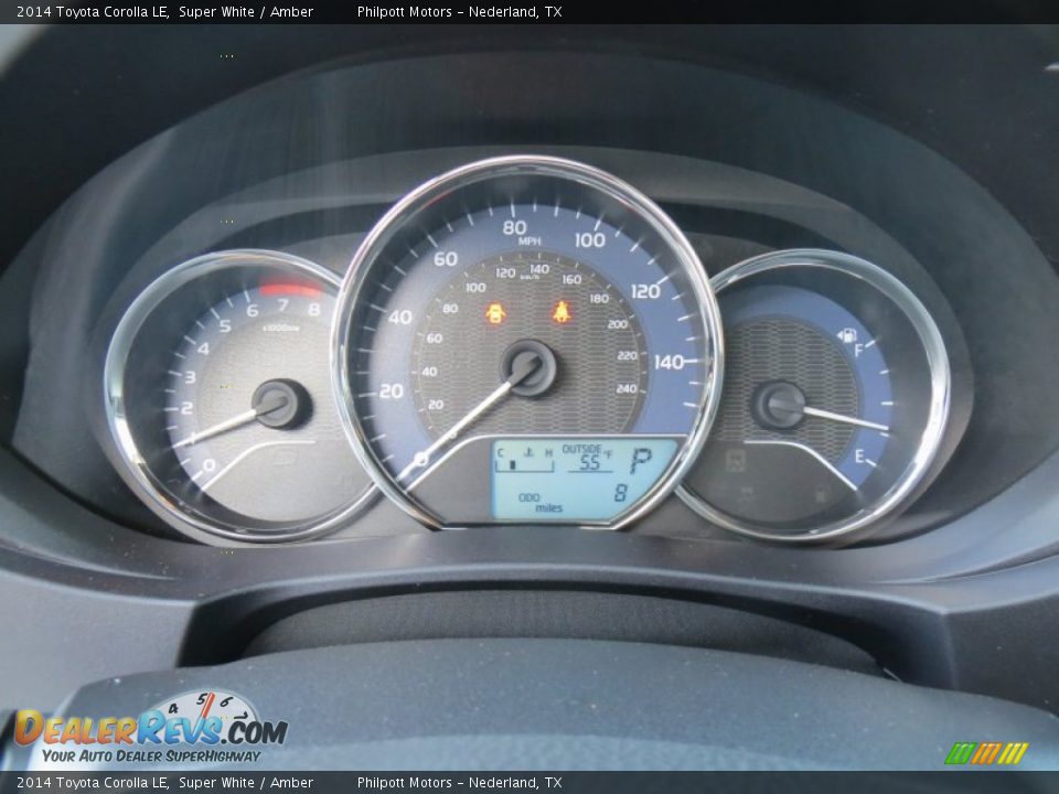 2014 Toyota Corolla LE Super White / Amber Photo #32