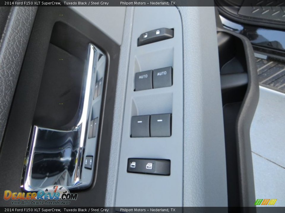 2014 Ford F150 XLT SuperCrew Tuxedo Black / Steel Grey Photo #27