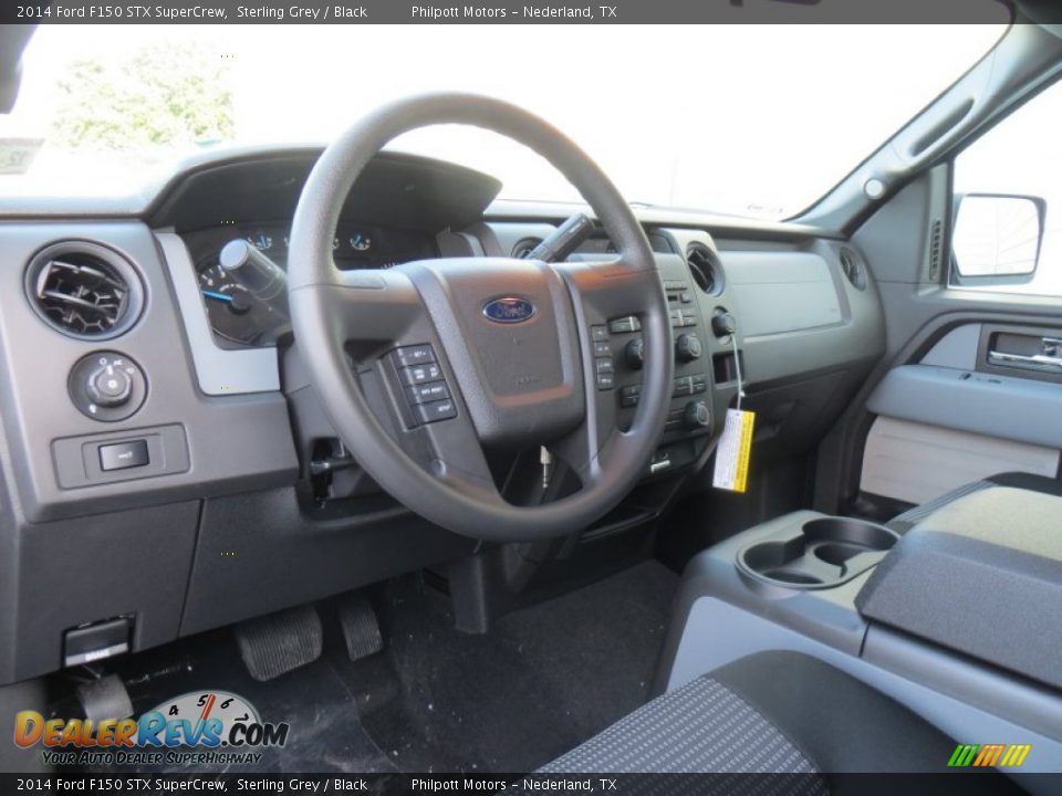 Black Interior - 2014 Ford F150 STX SuperCrew Photo #27