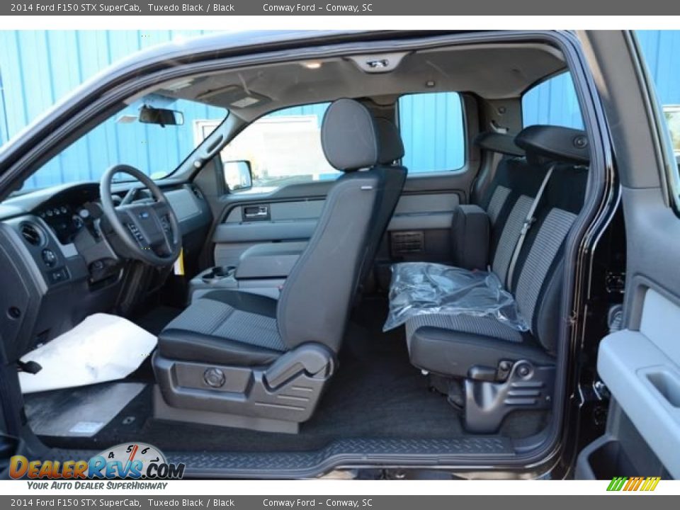 Black Interior - 2014 Ford F150 STX SuperCab Photo #12