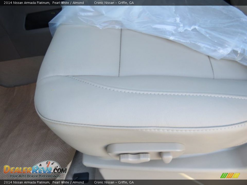 2014 Nissan Armada Platinum Pearl White / Almond Photo #10