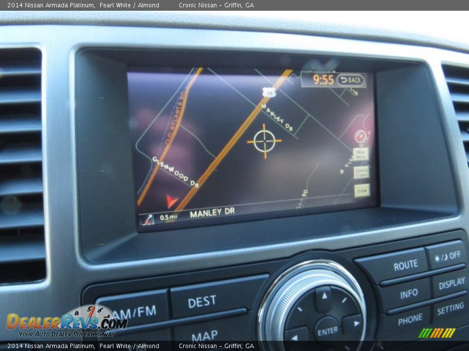 2014 Nissan Armada Platinum Pearl White / Almond Photo #16