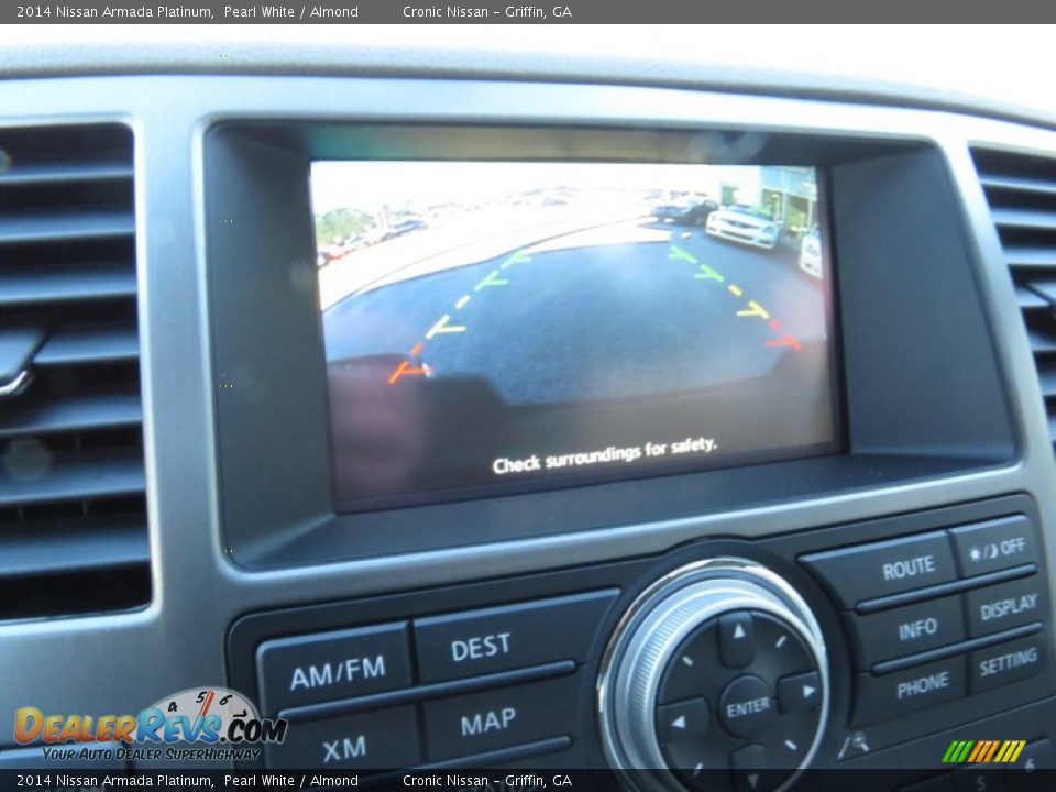 2014 Nissan Armada Platinum Pearl White / Almond Photo #17