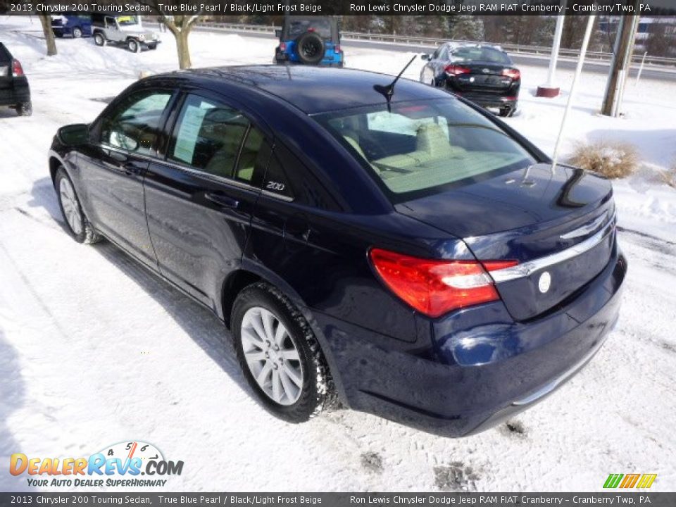 2013 Chrysler 200 Touring Sedan True Blue Pearl / Black/Light Frost Beige Photo #6