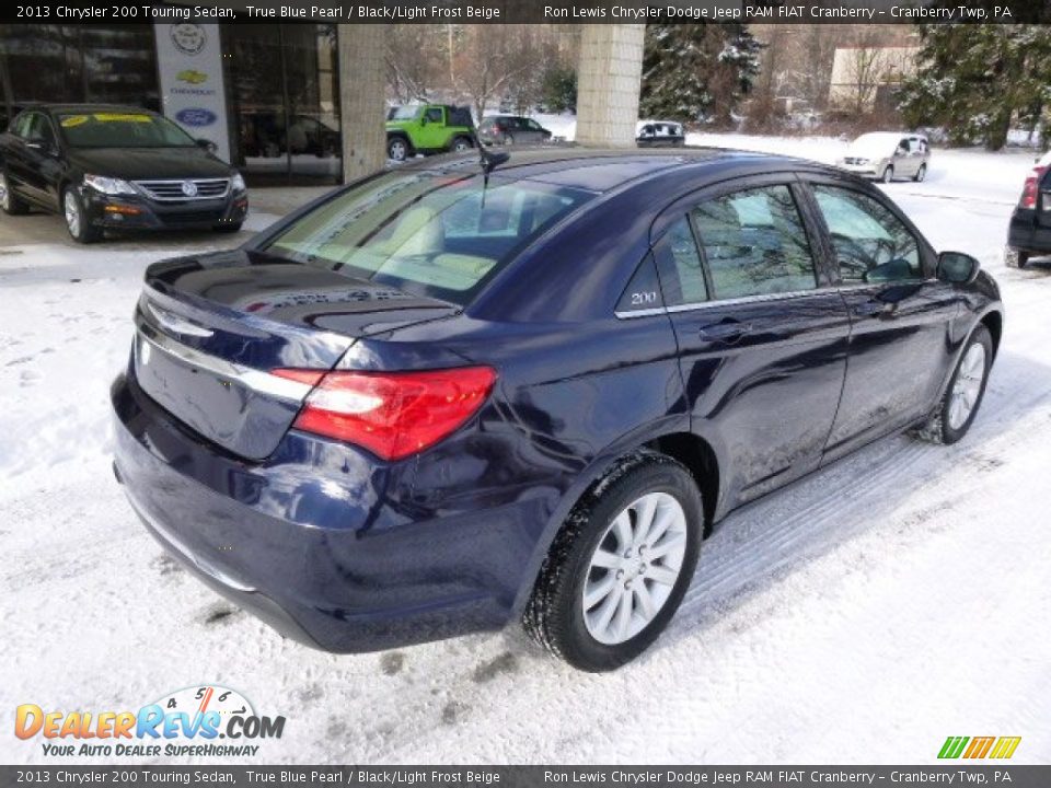 2013 Chrysler 200 Touring Sedan True Blue Pearl / Black/Light Frost Beige Photo #8