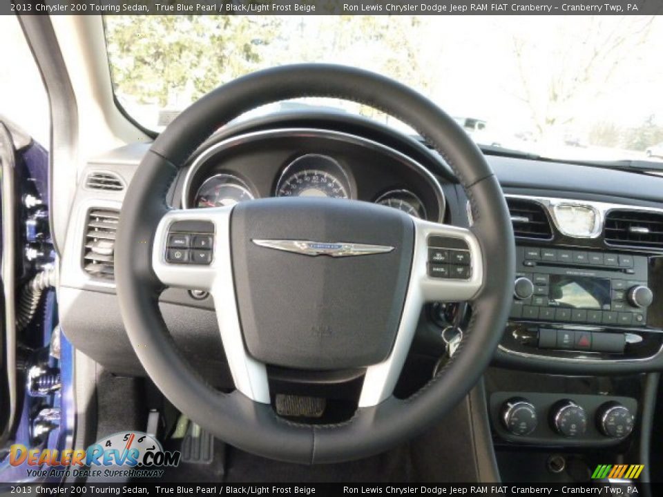 2013 Chrysler 200 Touring Sedan True Blue Pearl / Black/Light Frost Beige Photo #18