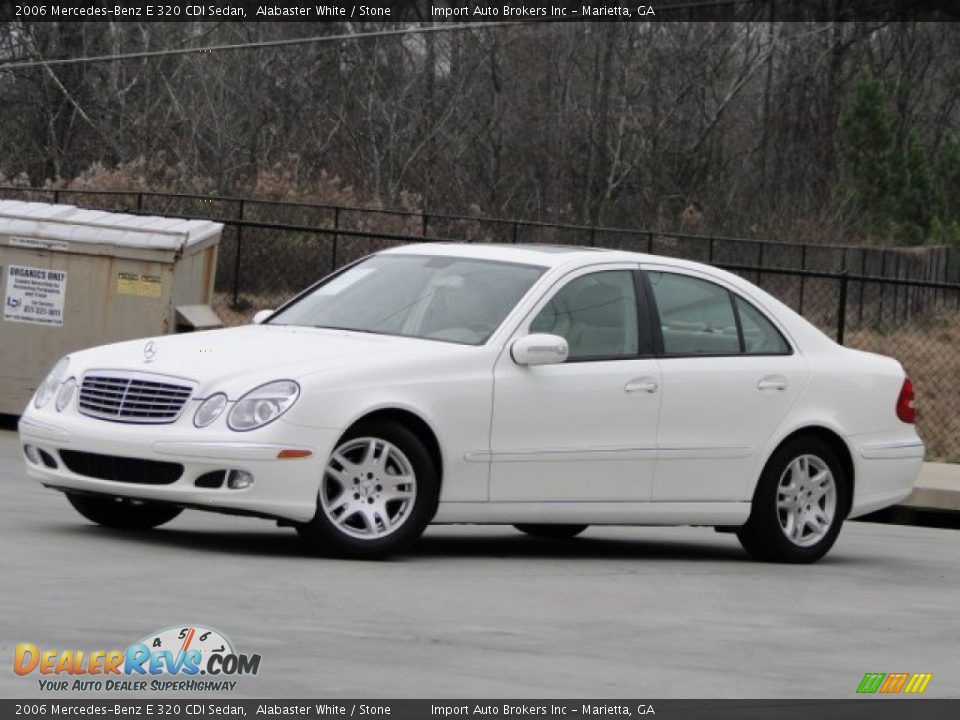 2006 Mercedes-Benz E 320 CDI Sedan Alabaster White / Stone Photo #4
