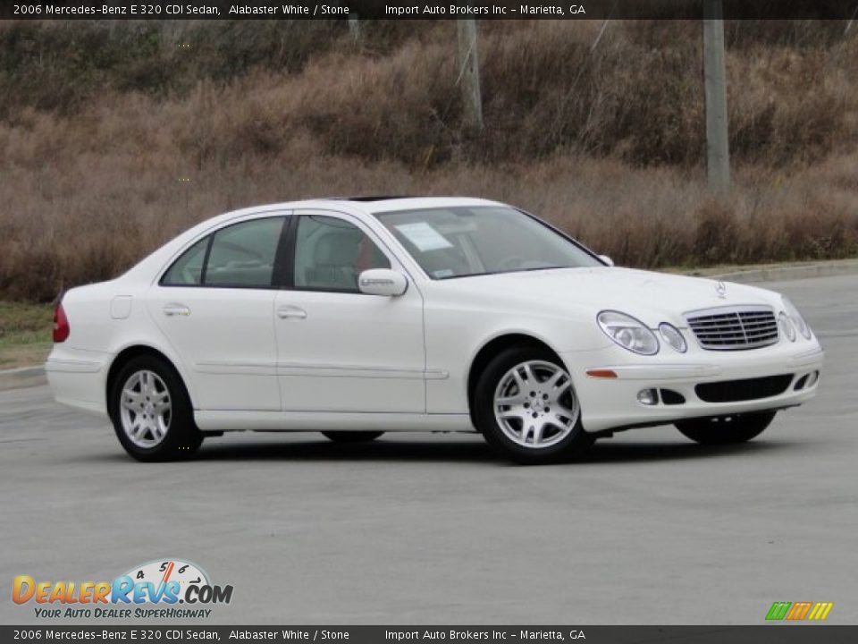2006 Mercedes-Benz E 320 CDI Sedan Alabaster White / Stone Photo #6