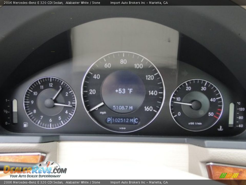 2006 Mercedes-Benz E 320 CDI Sedan Alabaster White / Stone Photo #12