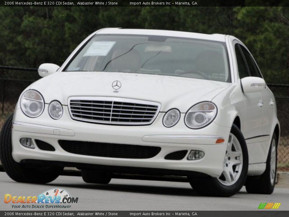 2006 Mercedes-Benz E 320 CDI Sedan Alabaster White / Stone Photo #32