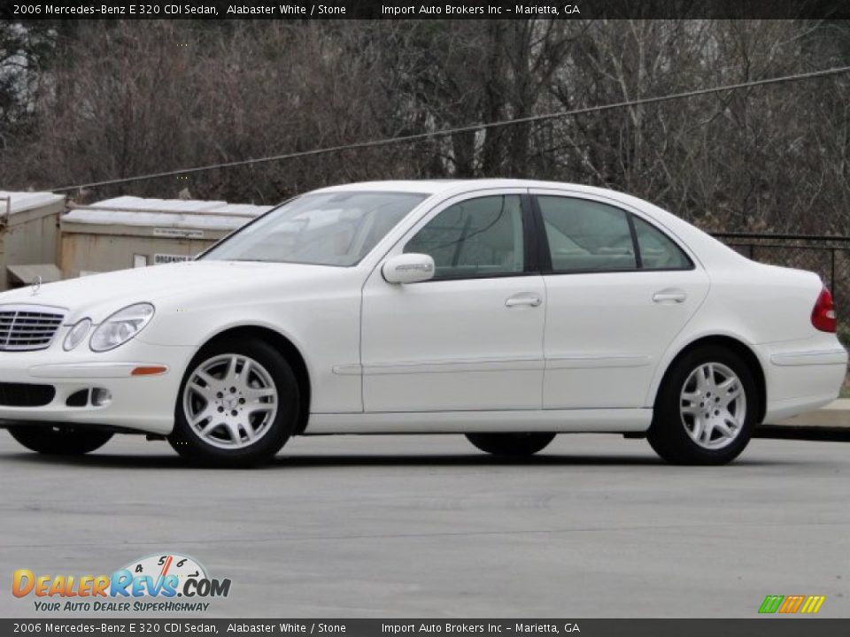 2006 Mercedes-Benz E 320 CDI Sedan Alabaster White / Stone Photo #33