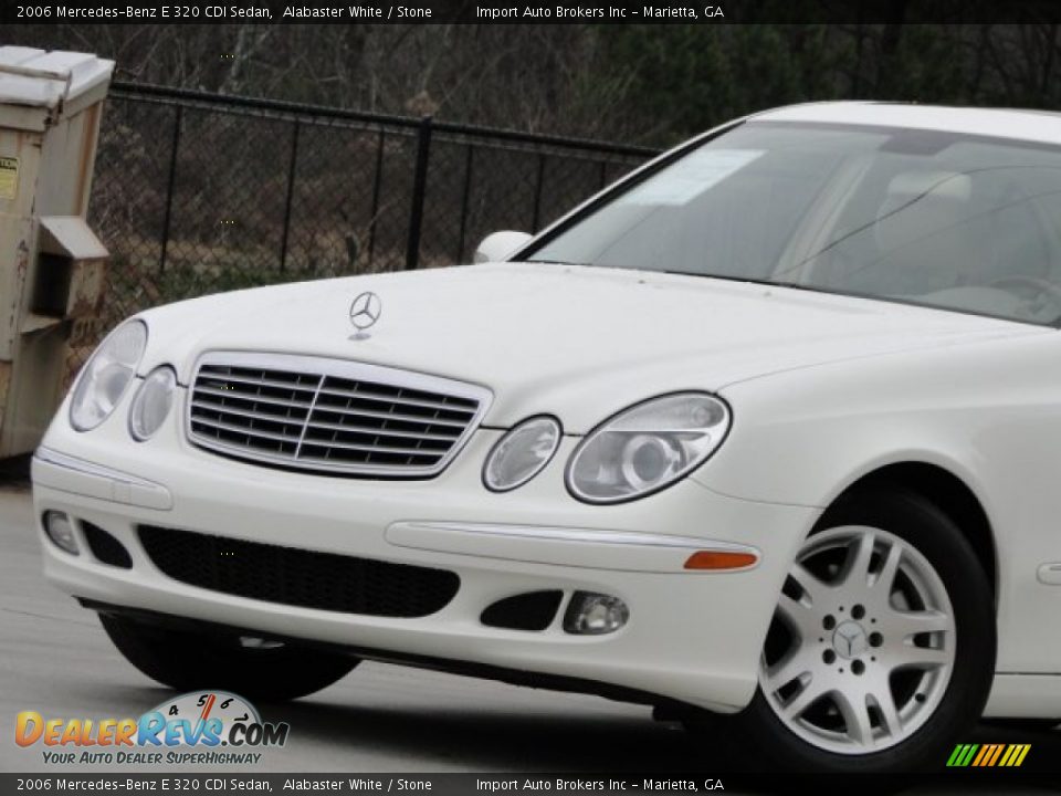 2006 Mercedes-Benz E 320 CDI Sedan Alabaster White / Stone Photo #34