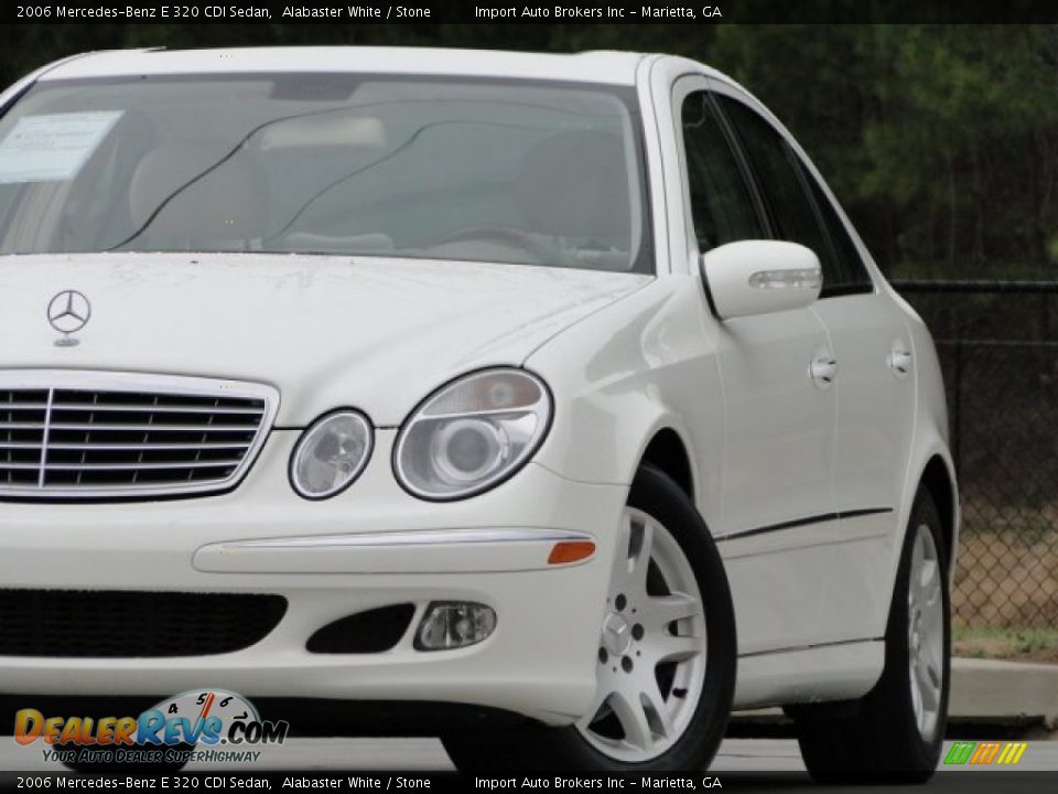 2006 Mercedes-Benz E 320 CDI Sedan Alabaster White / Stone Photo #35