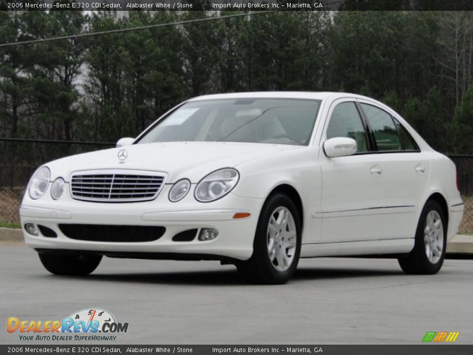 2006 Mercedes-Benz E 320 CDI Sedan Alabaster White / Stone Photo #36