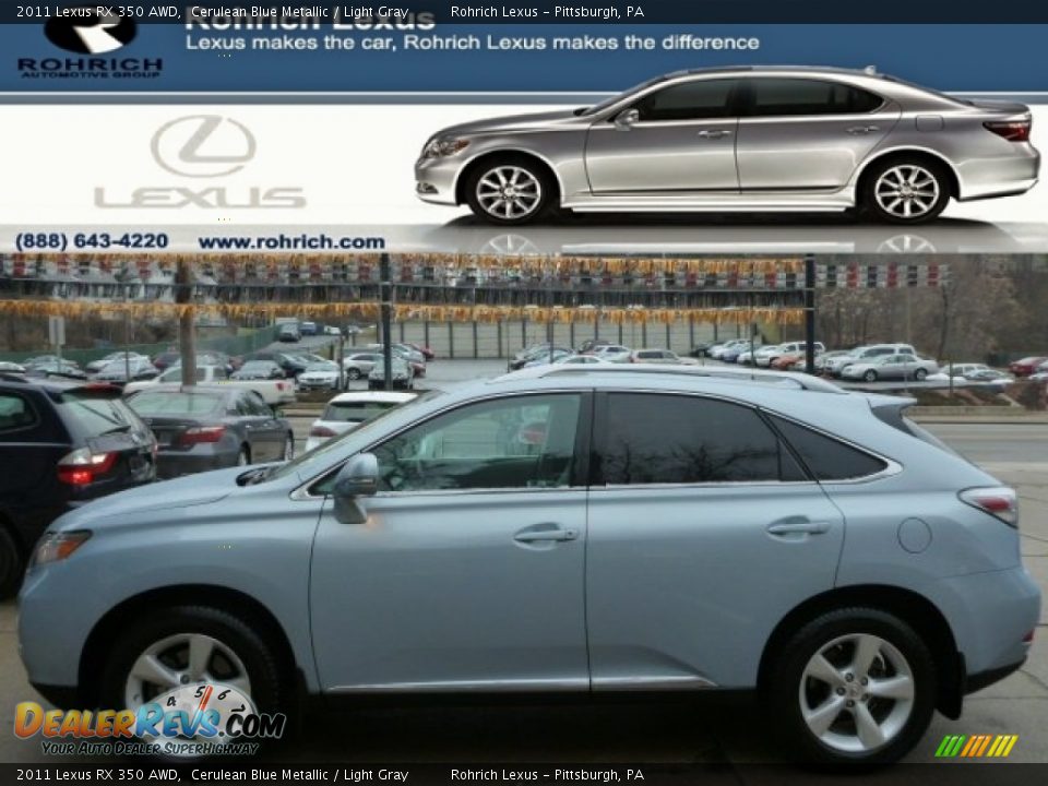 2011 Lexus RX 350 AWD Cerulean Blue Metallic / Light Gray Photo #1