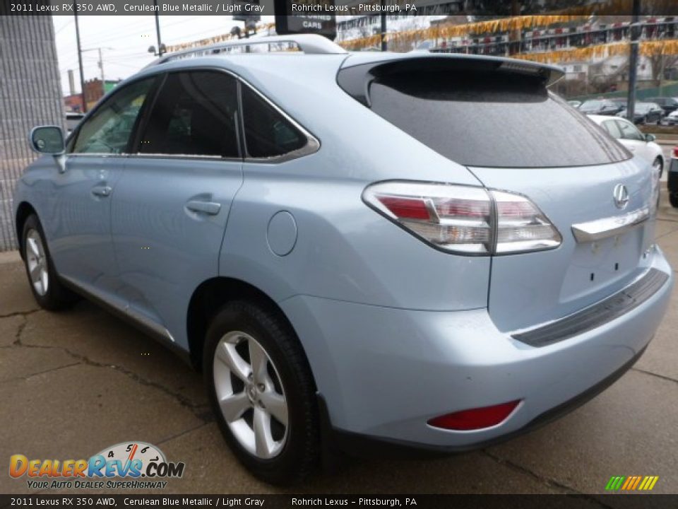 2011 Lexus RX 350 AWD Cerulean Blue Metallic / Light Gray Photo #2