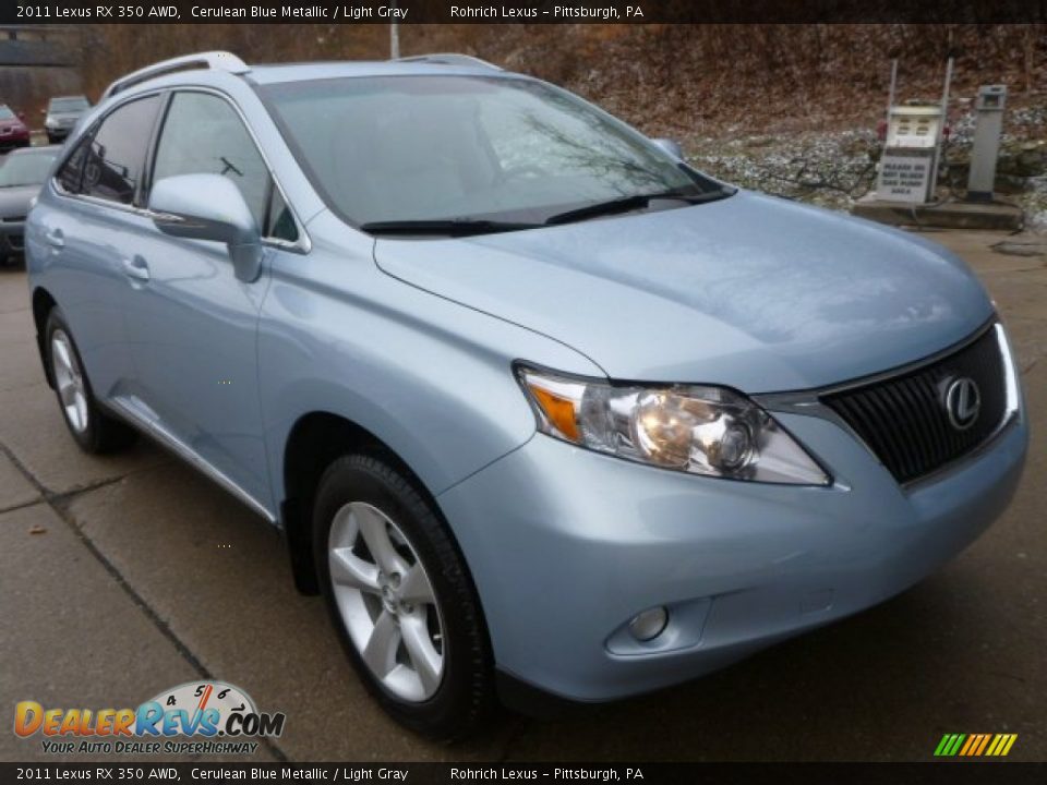2011 Lexus RX 350 AWD Cerulean Blue Metallic / Light Gray Photo #3