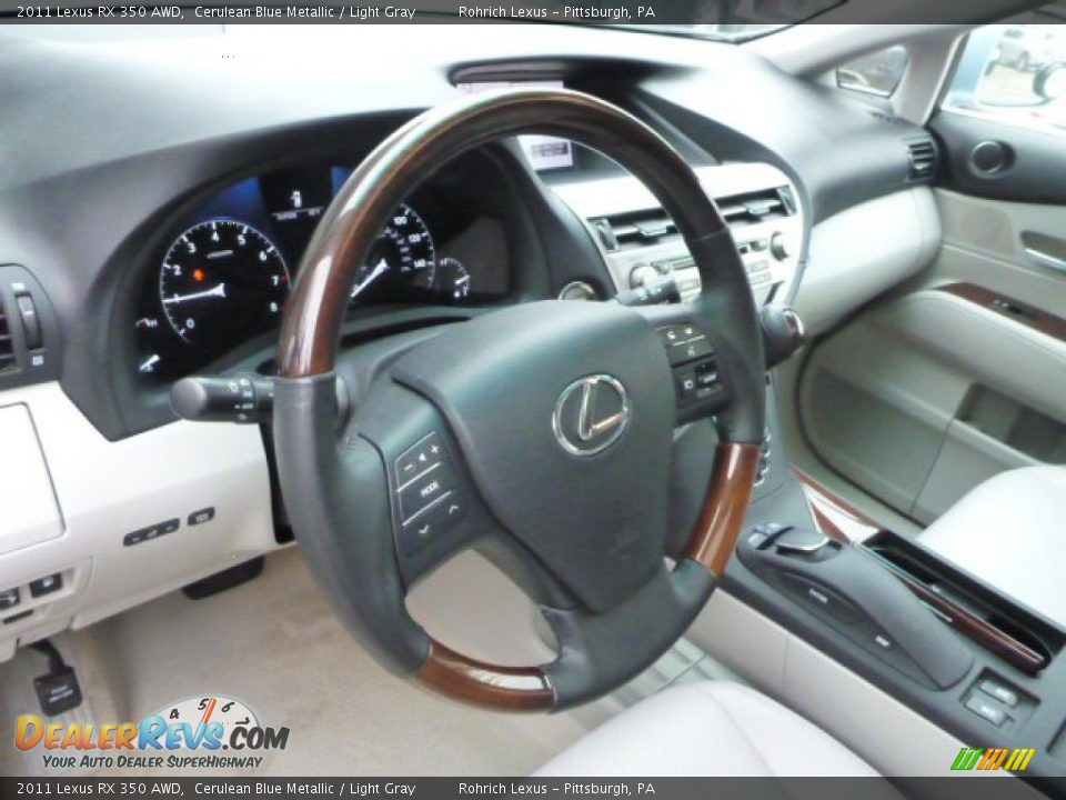 2011 Lexus RX 350 AWD Cerulean Blue Metallic / Light Gray Photo #6