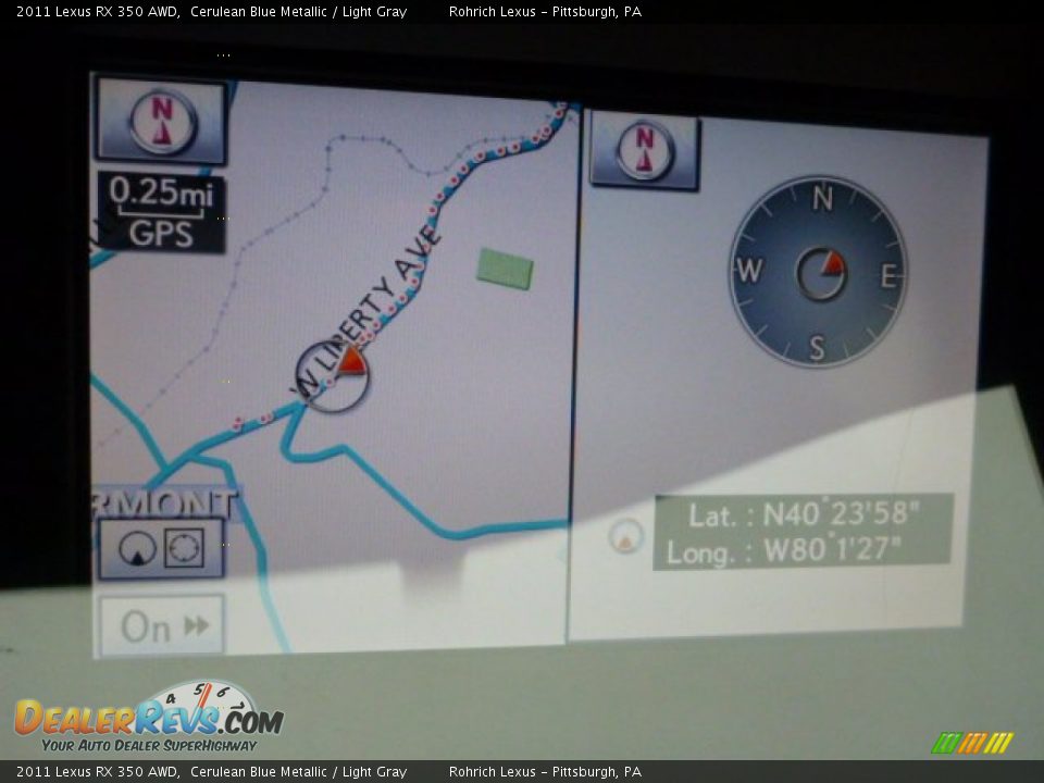 2011 Lexus RX 350 AWD Cerulean Blue Metallic / Light Gray Photo #7