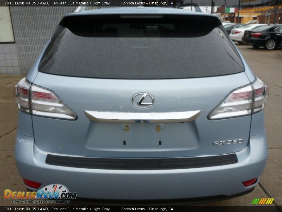 2011 Lexus RX 350 AWD Cerulean Blue Metallic / Light Gray Photo #9