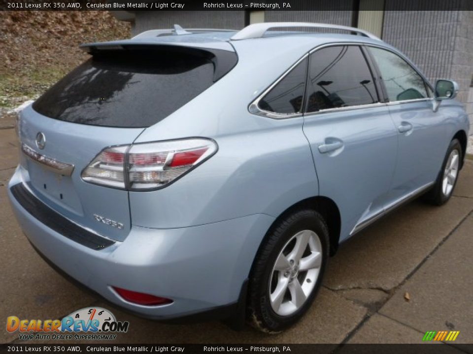 2011 Lexus RX 350 AWD Cerulean Blue Metallic / Light Gray Photo #10