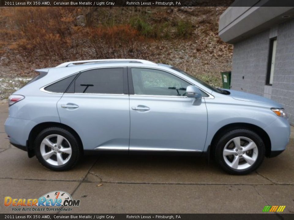 2011 Lexus RX 350 AWD Cerulean Blue Metallic / Light Gray Photo #11