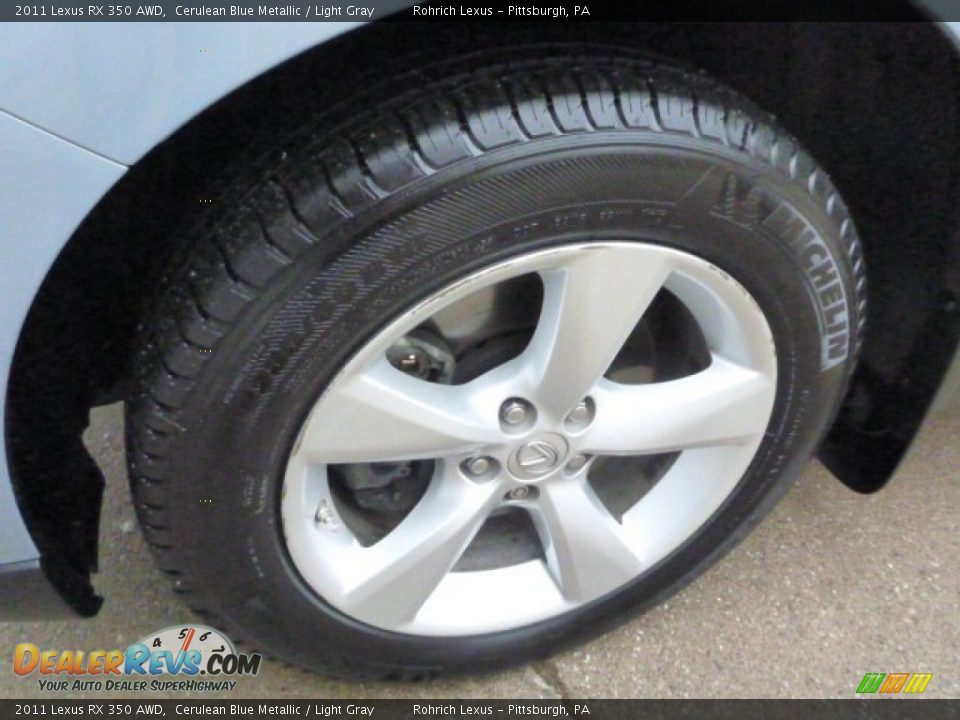 2011 Lexus RX 350 AWD Cerulean Blue Metallic / Light Gray Photo #12