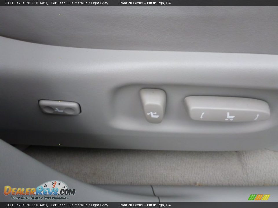 2011 Lexus RX 350 AWD Cerulean Blue Metallic / Light Gray Photo #16