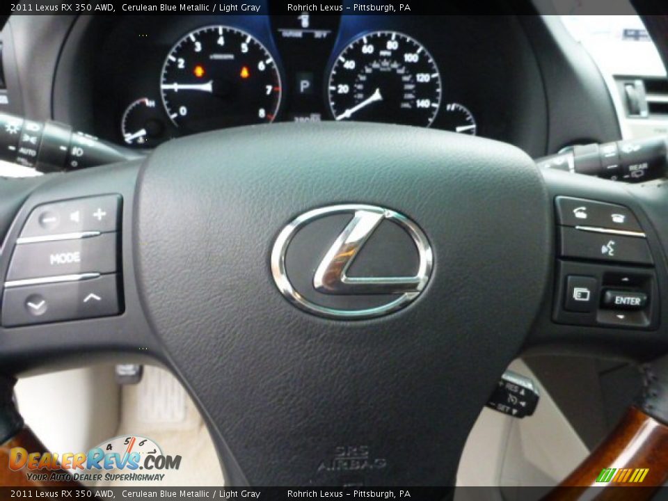 2011 Lexus RX 350 AWD Cerulean Blue Metallic / Light Gray Photo #21