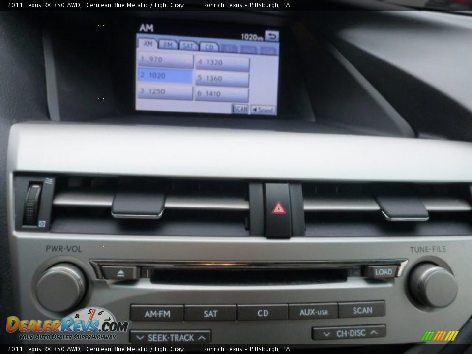 2011 Lexus RX 350 AWD Cerulean Blue Metallic / Light Gray Photo #23