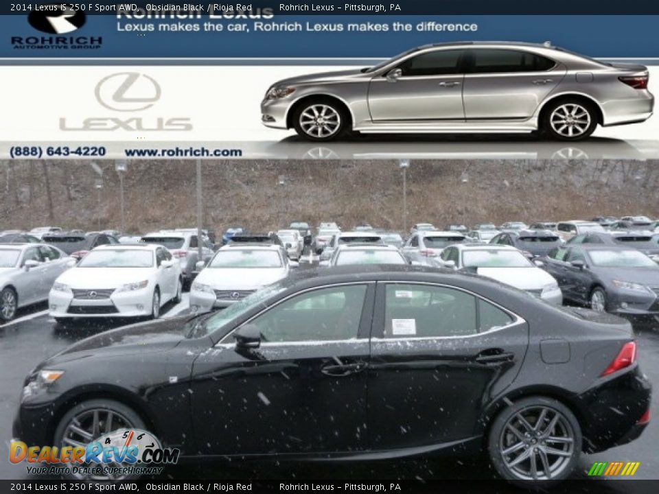 2014 Lexus IS 250 F Sport AWD Obsidian Black / Rioja Red Photo #1