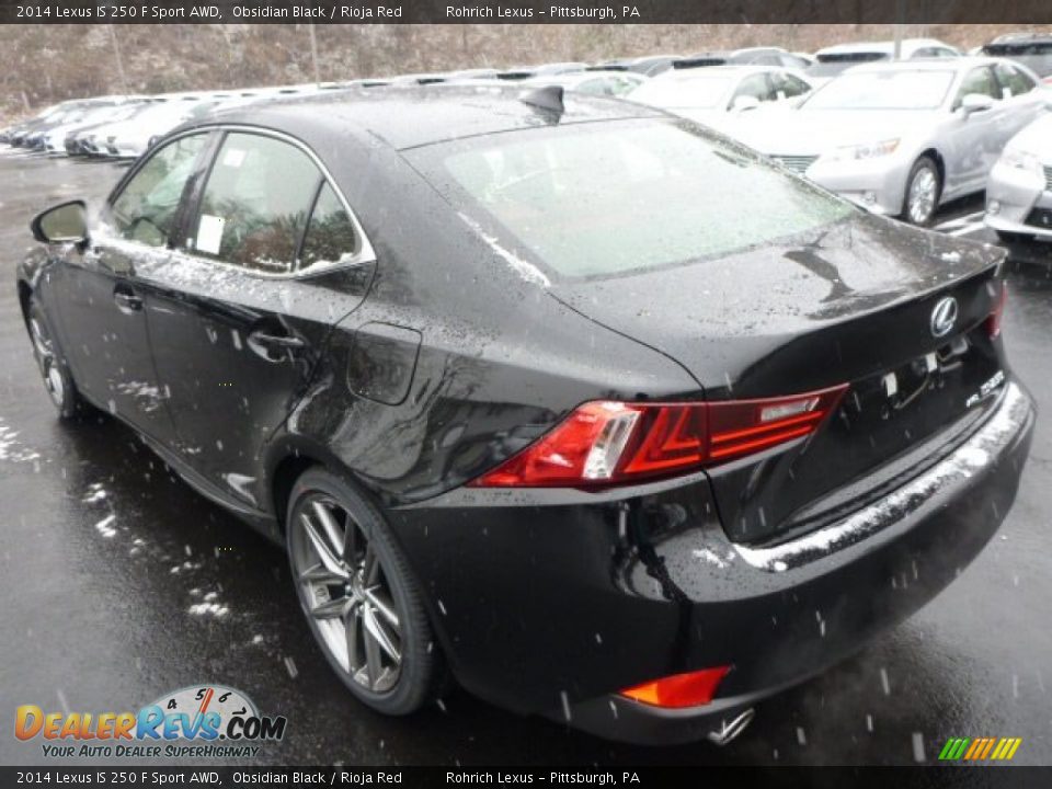 2014 Lexus IS 250 F Sport AWD Obsidian Black / Rioja Red Photo #2
