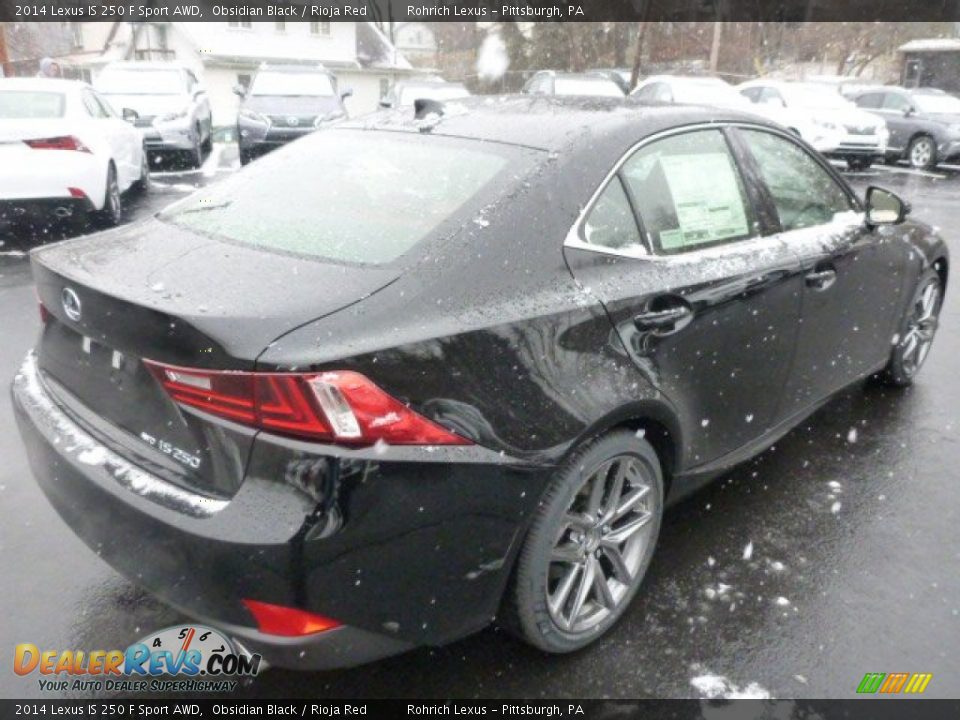 2014 Lexus IS 250 F Sport AWD Obsidian Black / Rioja Red Photo #4