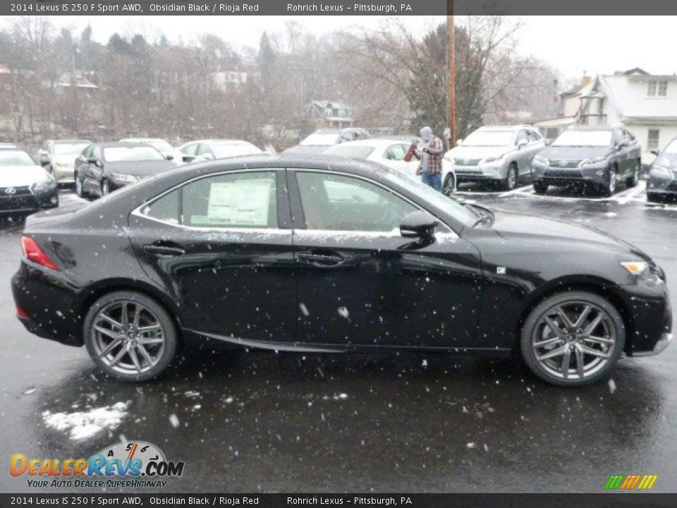 2014 Lexus IS 250 F Sport AWD Obsidian Black / Rioja Red Photo #5
