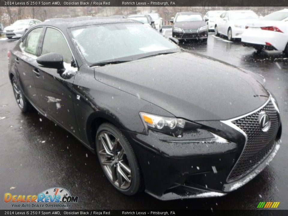 2014 Lexus IS 250 F Sport AWD Obsidian Black / Rioja Red Photo #6
