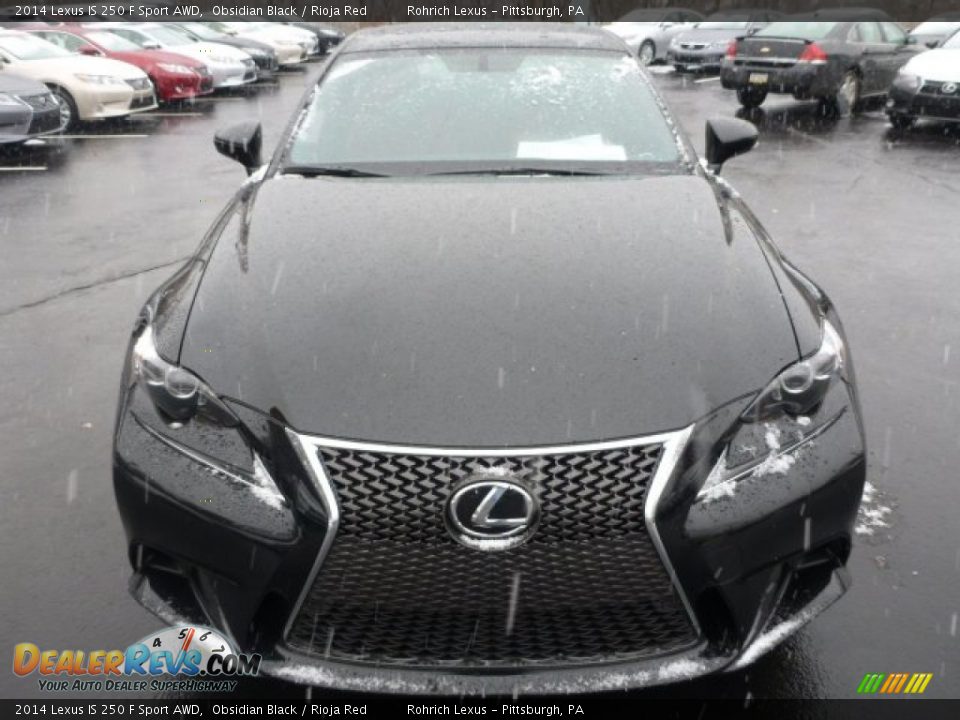 2014 Lexus IS 250 F Sport AWD Obsidian Black / Rioja Red Photo #7
