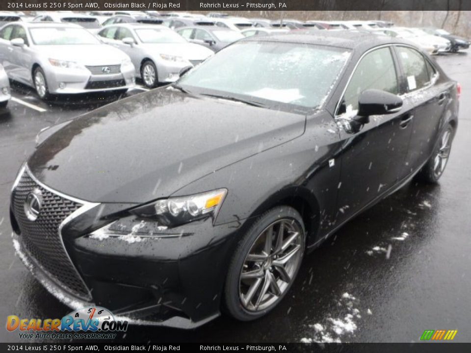2014 Lexus IS 250 F Sport AWD Obsidian Black / Rioja Red Photo #8
