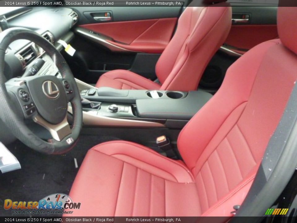 2014 Lexus IS 250 F Sport AWD Obsidian Black / Rioja Red Photo #10