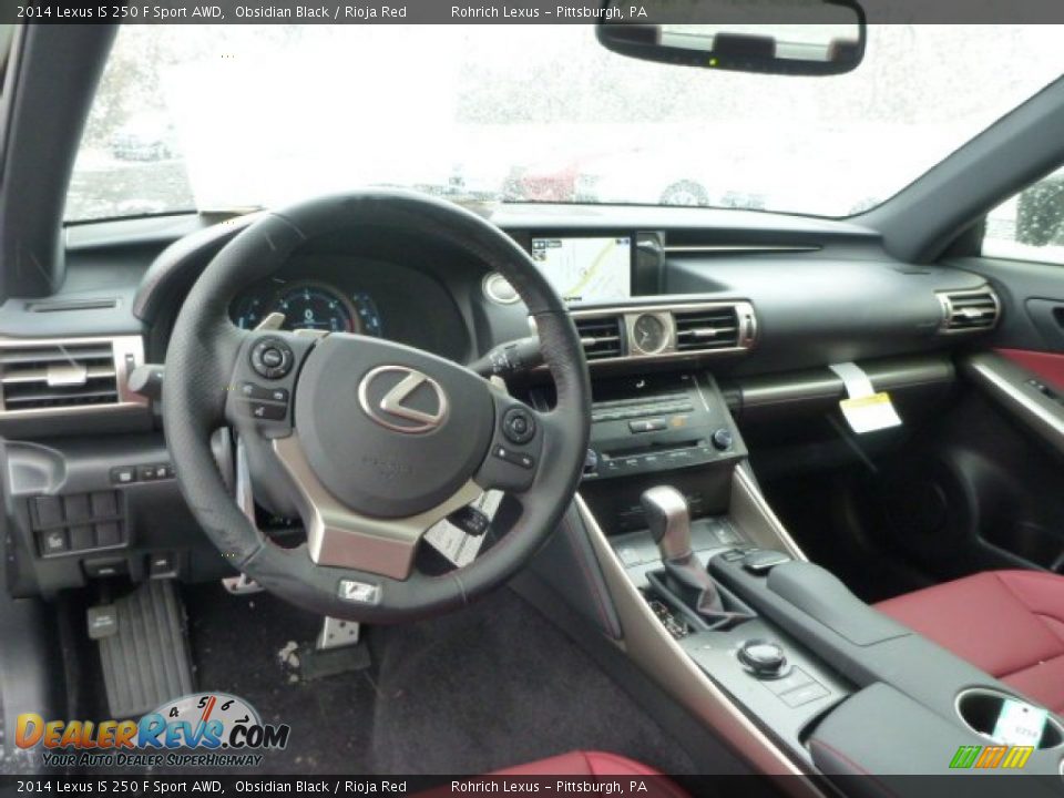 2014 Lexus IS 250 F Sport AWD Obsidian Black / Rioja Red Photo #12