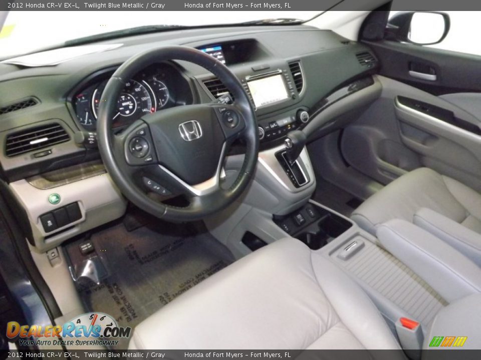 2012 Honda CR-V EX-L Twilight Blue Metallic / Gray Photo #12