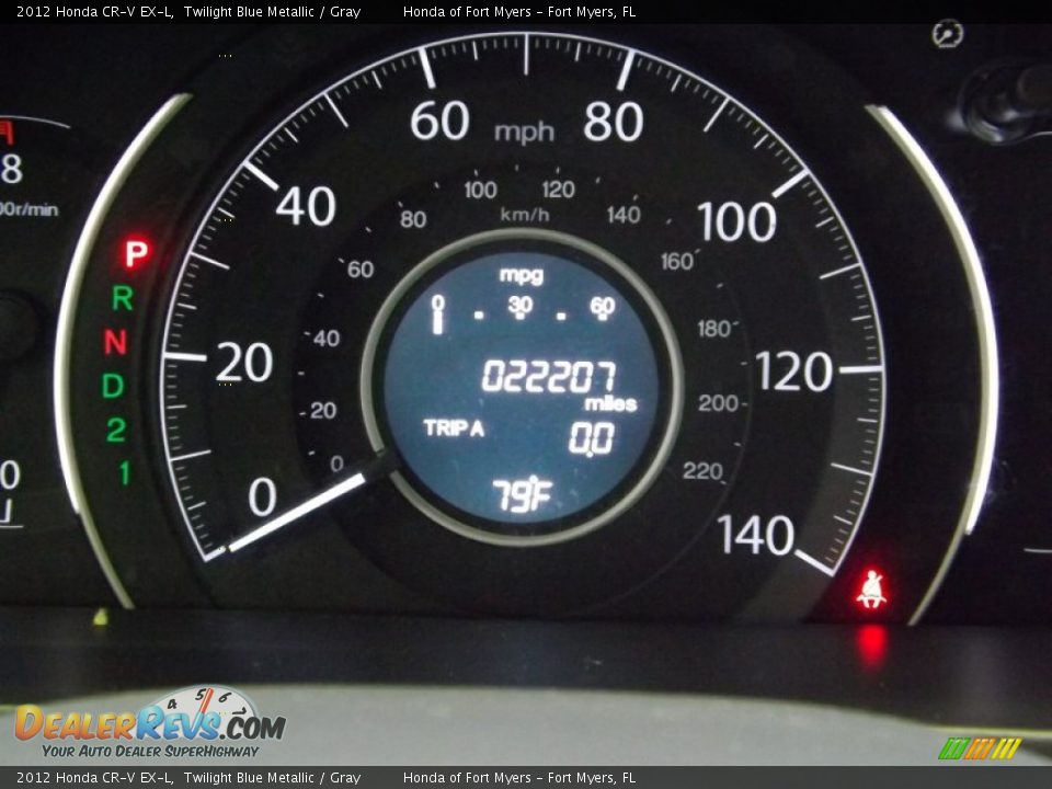 2012 Honda CR-V EX-L Twilight Blue Metallic / Gray Photo #23